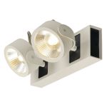 SLV Kalu Doppelt Wand und Deckenleuchte Aluminium Weiß 31W 2000lm - 830 Warmweiß | Dimmbar 