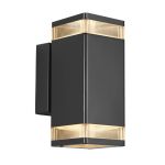 Nordlux Elm Wandleuchte Aluminium Schwarz | IP44 - Geeignet für 2x GU10