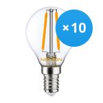 Mehrfachpackung 10x Noxion Lucent LED E14 Kugel Fadenlampe Klar 4.5W 470lm - 827 Extra Warmweiß | Ersatz für 40W