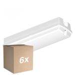 Mehrfachpackung 6x Ledvance Led-Wand- Und Deckenleuchte Compact Weiß 9W 840lm - 830 Warmweiß | 356x115mm - IP65 - Bewegungs- Und Lichtsensor