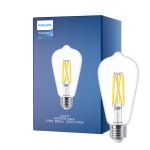 Philips MASTER Value LED Glühbirne E27 Edison Fadenlampe Klar 5.9W 806lm - 922-927 Dim to Warm | Höchste Farbwiedergabe - Ersatz Für 60W