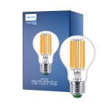 Philips MASTER LED Glühbirne Ultra Efficient E27 Birne Klar 7.3W 1535lm - 827 Extra Warmweiß | Ersatz für 100W