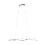 Eglo Pendelleuchte Lasana 2 Stahl Aluminium Chrom Weiß 35W 5300lm - 830 Warmweiß | IP20