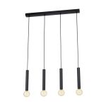 Eglo Pendelleuchte Corteva Stahl Schwarz | IP20 - Geeignet für 4x E27 