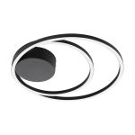 Eglo Deckenleuchte Ruotale Aluminium Stahl Schwarz 36W 4400lm - 830 Warmweiß | IP20