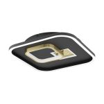 Eglo Wand und Deckenleuchte Tiriolo Stahl Schwarz Gold 16.2W 2100lm - 840 Kaltweiß | IP20 