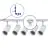 Bright Choice Komplettset 1-Phasen Rail L 1 x 2 Meter Weiß | incl. 5x Spot + GU10 2700K 3W Dimmbar + Abschlusskappe, Stromanschluss und L -Verbinder