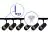 Bright Choice Komplettset 1-Phasen Rail L 1,5 x 2 Meter Schwarz | incl. 6x Spot + GU10 2700K 3W Dimmbar + Abschlusskappe, Stromanschluss und L -Verbinder 