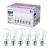 Mehrfachpackung 6x Philips Glühbirne LED E27 Birne Matt 5W 470lm - 827 Extra Warmweiß