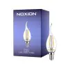 Noxion Lucent LED E14 Gebogene Spitze Kerze Fadenlampe Klar 2.5W 250lm - 827 Extra Warmweiß | Ersatz für 25W