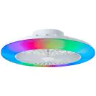 Brilliant Salerno Ventilator Plastik Metall Weiß 36W 4700lm - 830-865 CCT+RGB | 485mm - Fernsteuerung Dimmbar