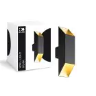 D'Lite Wandleuchte Nura Aluminium Schwarz Up & Down 7W 250lm - 830 Warmweiß | IP44