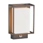 Nordlux Nestor Wandleuchte Aluminium Schwarz 8W 550lm - 827 Extra Warmweiß | IP44 - Bewegungs- und Lichtsensor