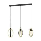 Eglo Pendelleuchte Basildon Stahl Holz Schwarz Braun | IP20 - Geeignet für 3x E27 