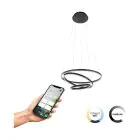 Eglo Pendelleuchte Lobinero-Z Aluminium Stahl Schwarz 40W 6100lm - 830-865 Abstimmbares Weiß | IP20 - Zigbee Dimmbar