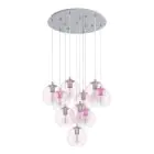 Eglo Pendelleuchte Ariscani 2 Stahl Chrom | Geeignet für 10x E27